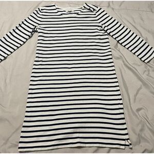 Madewell Nautical Striped Knit Shift Dress Women's XXS Navy‎ Cream